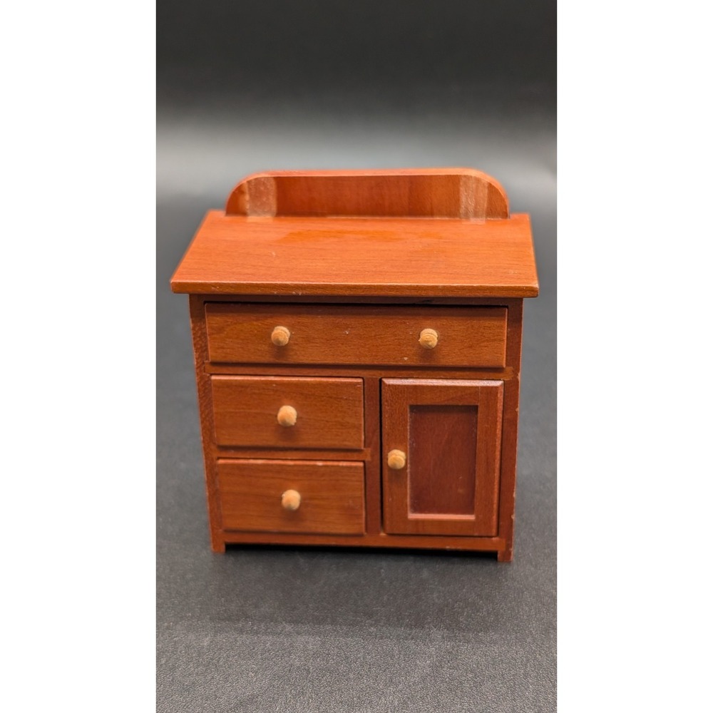 1982 Don Cnossen Dollhouse Miniature 1:12 Scale Dresser (Broken/Incomplete)